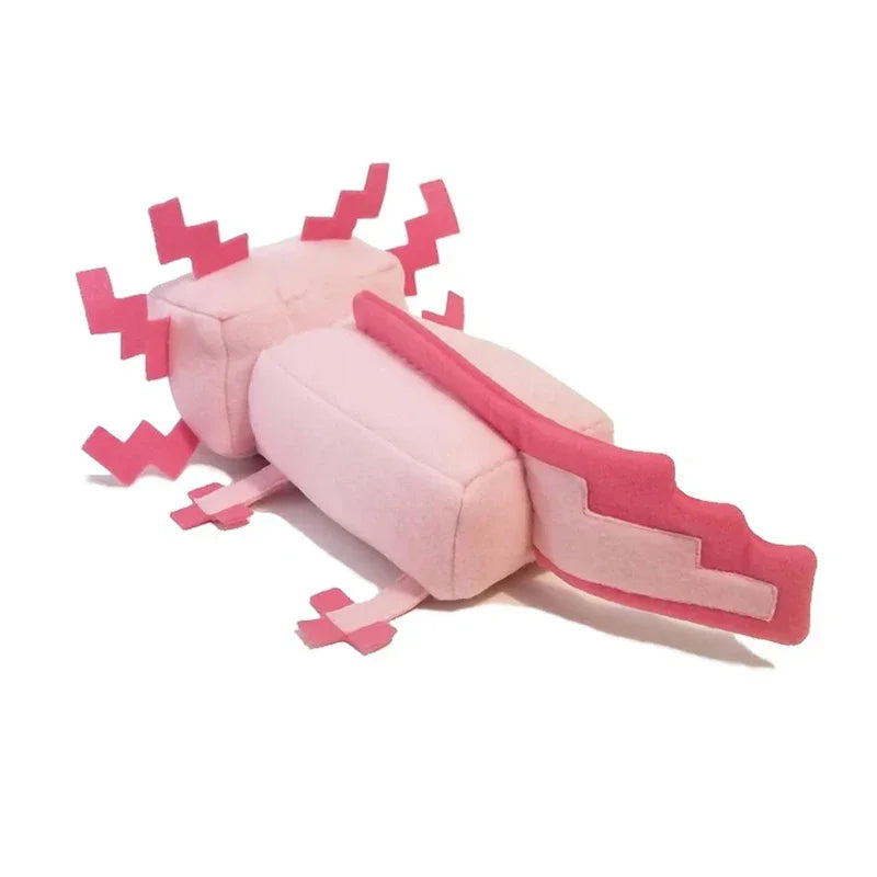 Cute Pink Pixel Axolotl Plush