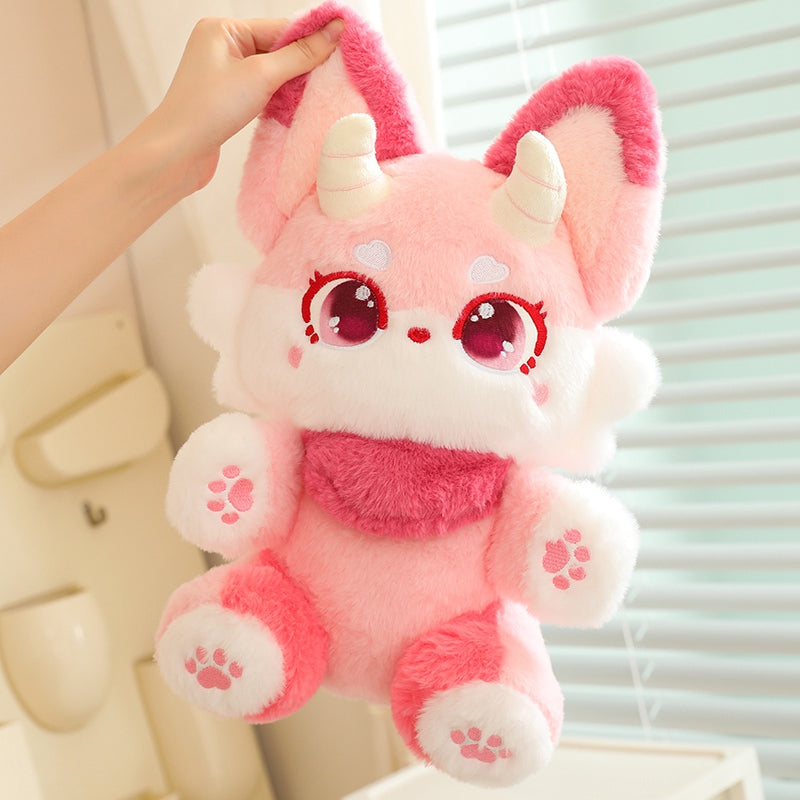 Pink Kawaii Dreamy Fox Plush