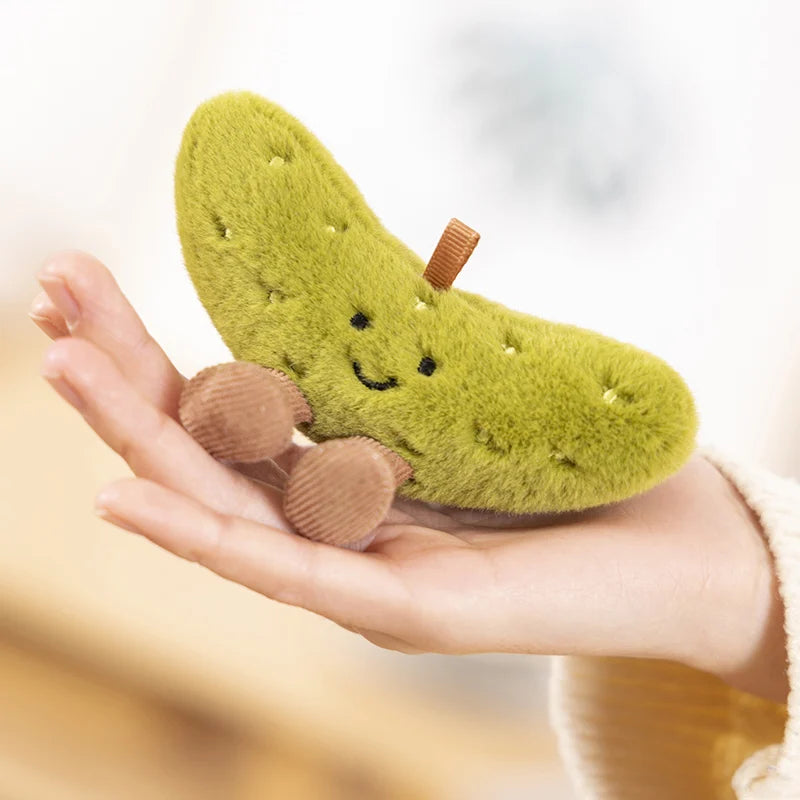 Cute Fluffy Pickle Plush