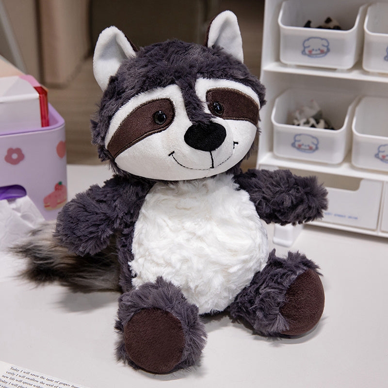 Fuzzy Black Raccoon Stuffed Plush