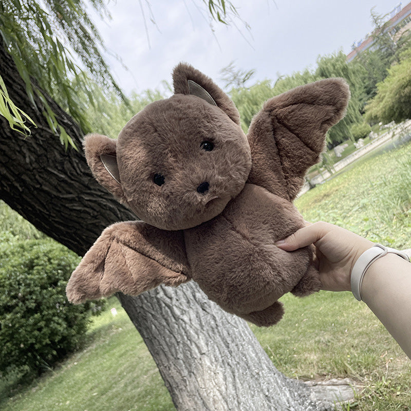 Fuzzy Brown Bat Plush