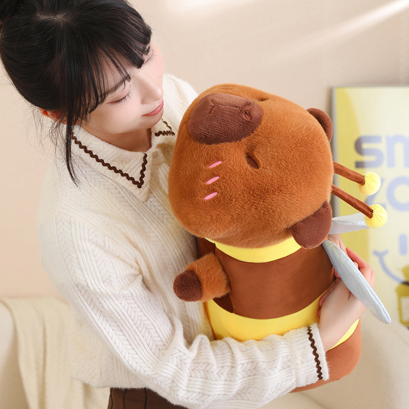 Bee Capybara Stuffed Plushie