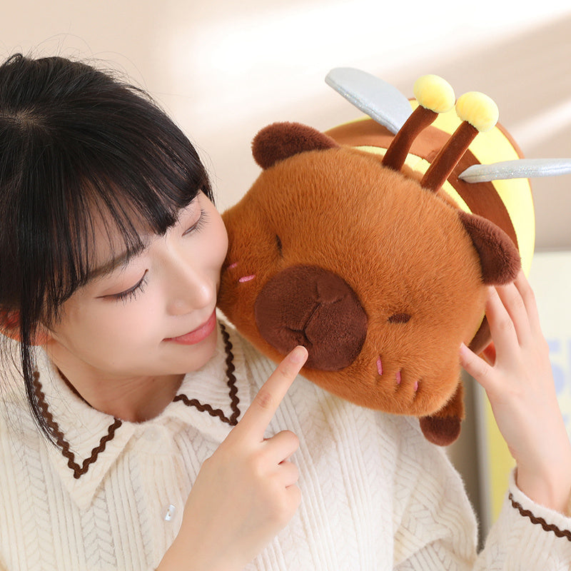 Bee Capybara Stuffed Plushie