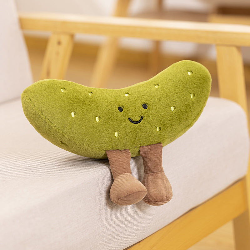 Cute Fluffy Pickle Plush