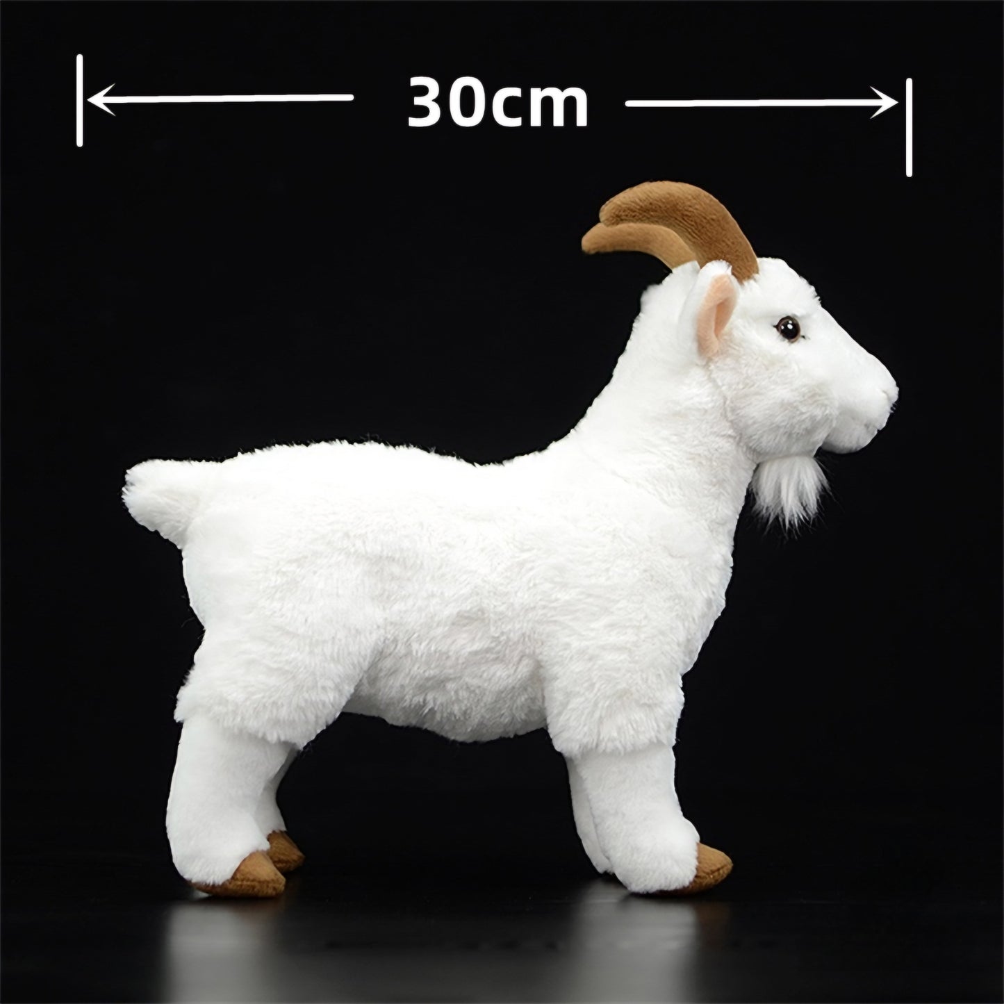 Realistic White Goat Plush