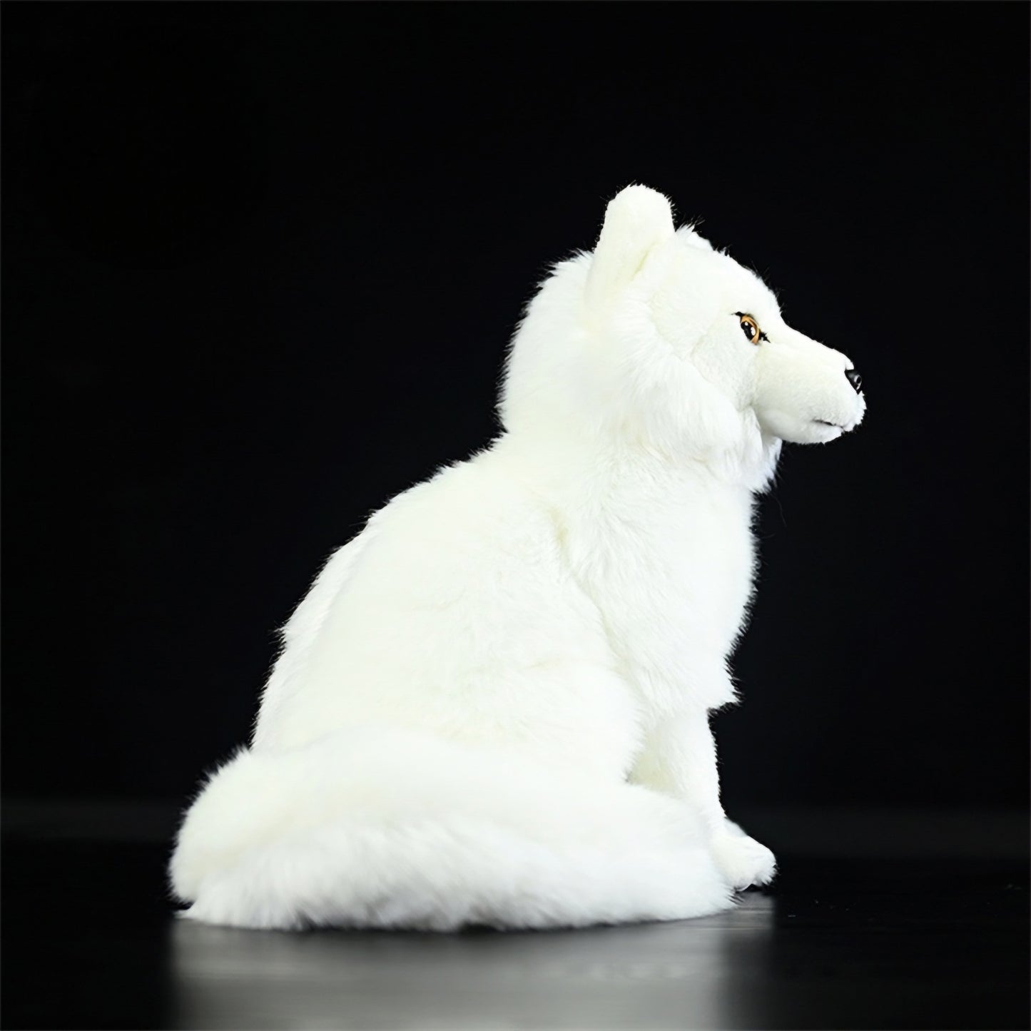 Realistic White Fox Plush