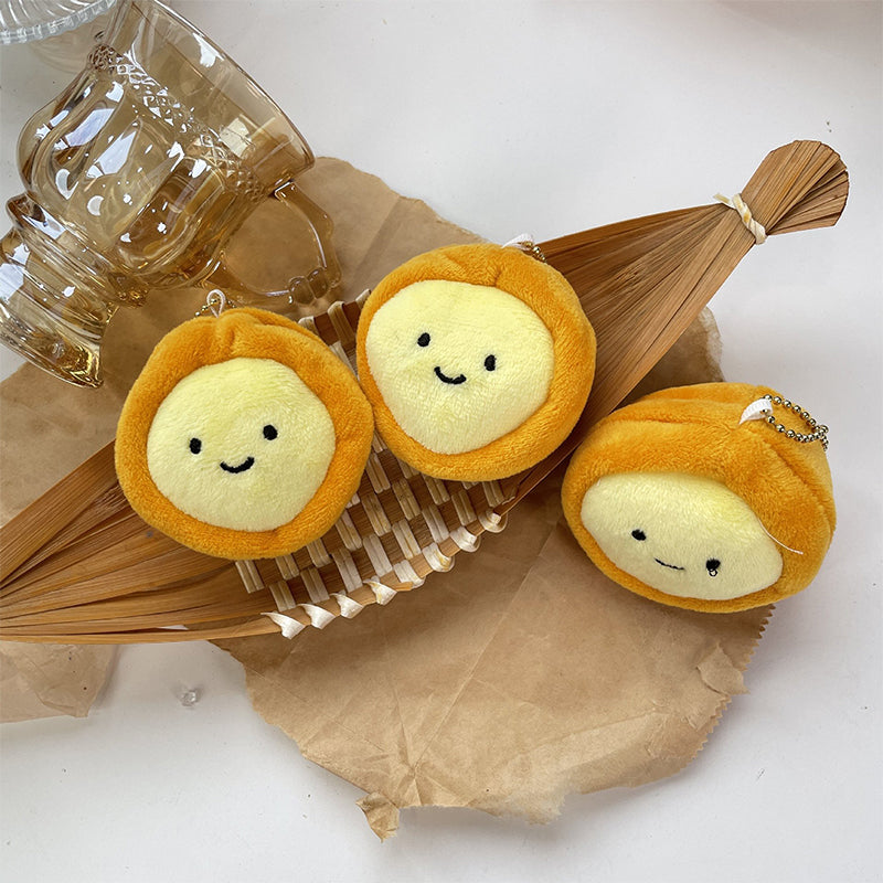 Cute Egg Tart Keychain Plush