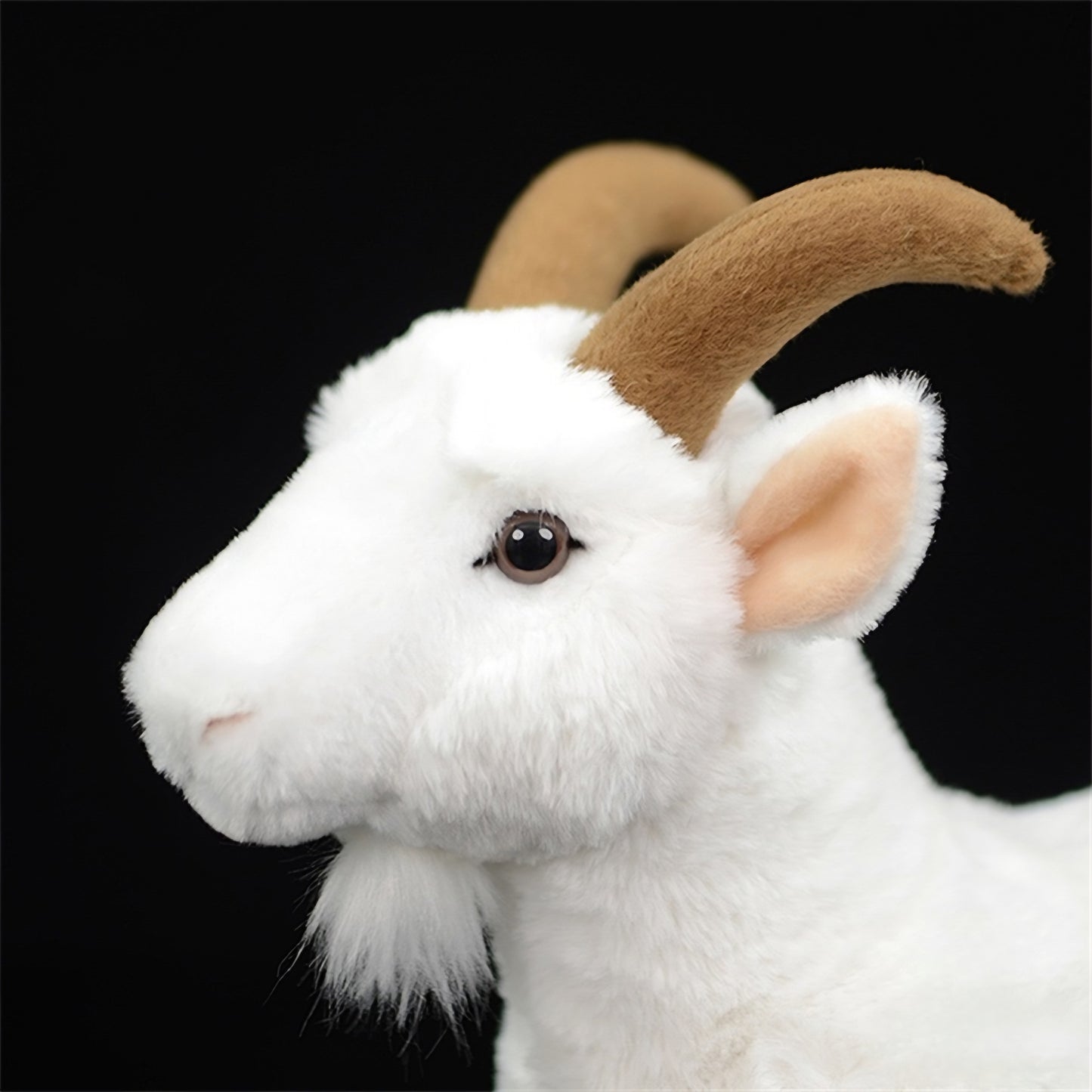 Realistic White Goat Plush