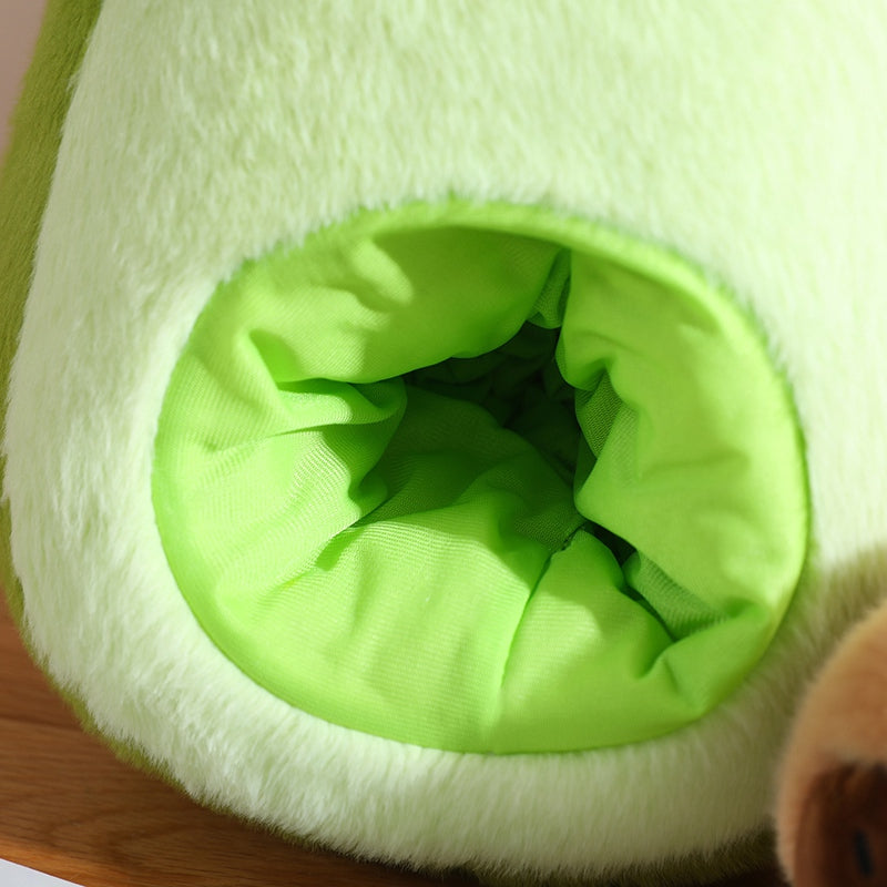 Fluffy Avocado Capybara Stuffed Plush
