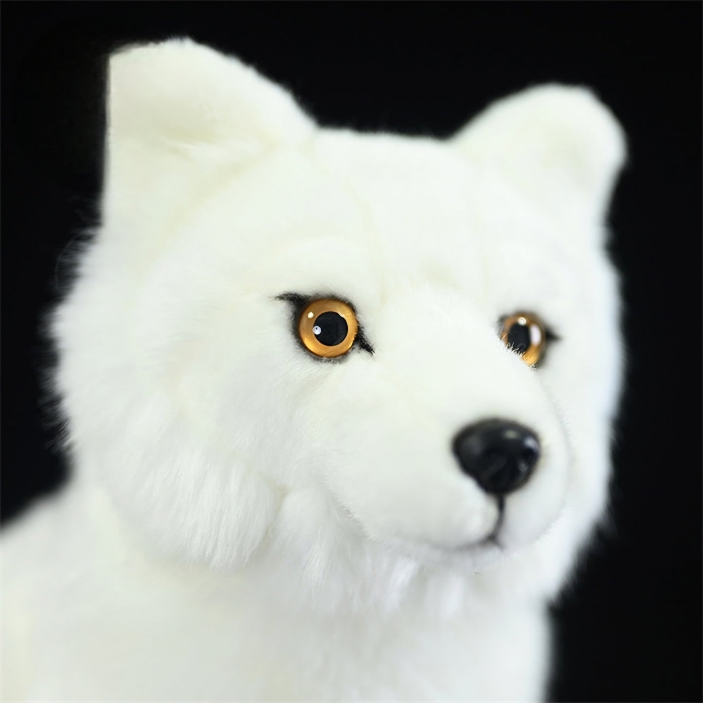 Realistic White Fox Plush