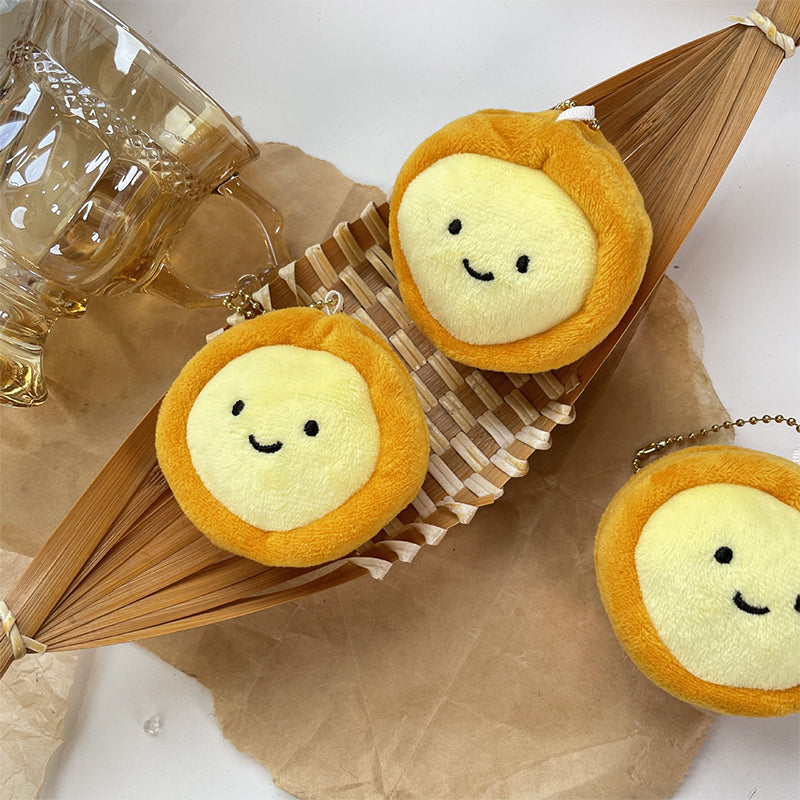 Cute Egg Tart Keychain Plush