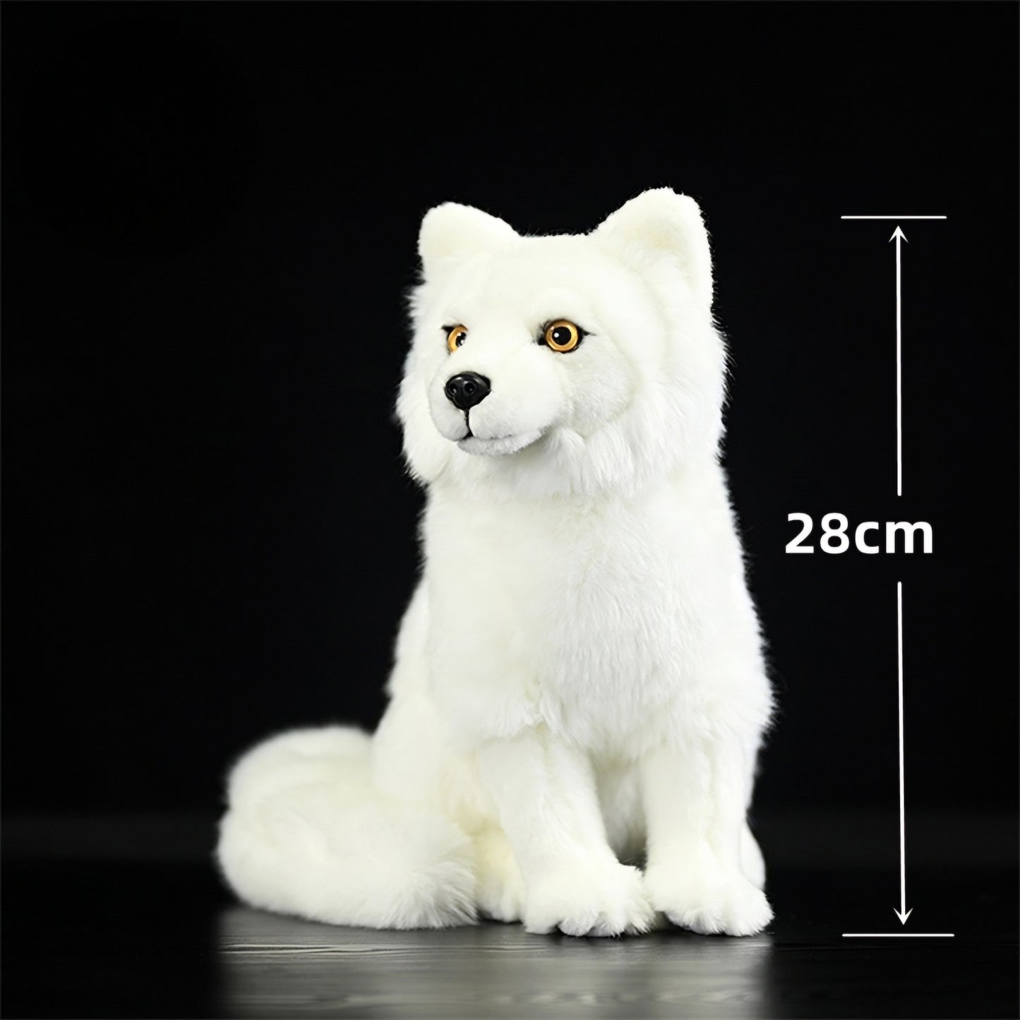 Realistic White Fox Plush