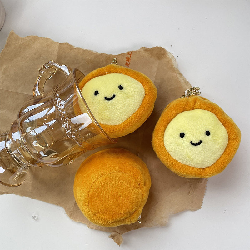 Cute Egg Tart Keychain Plush