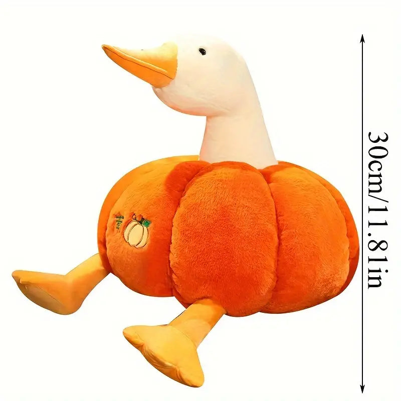 Fluffy Goose Pumpkin Plush