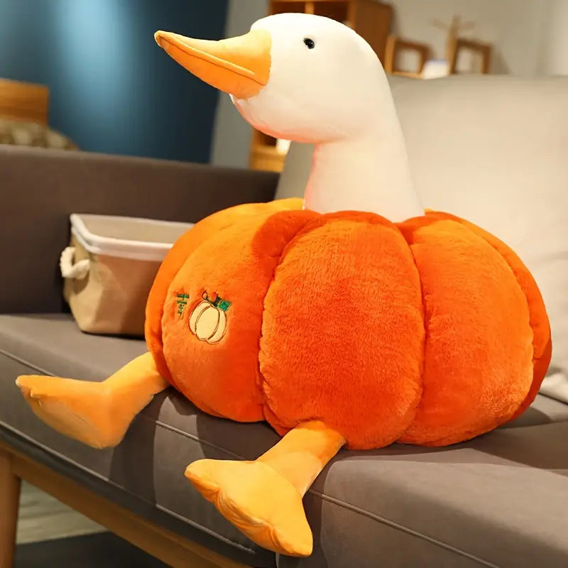 Fluffy Goose Pumpkin Plush