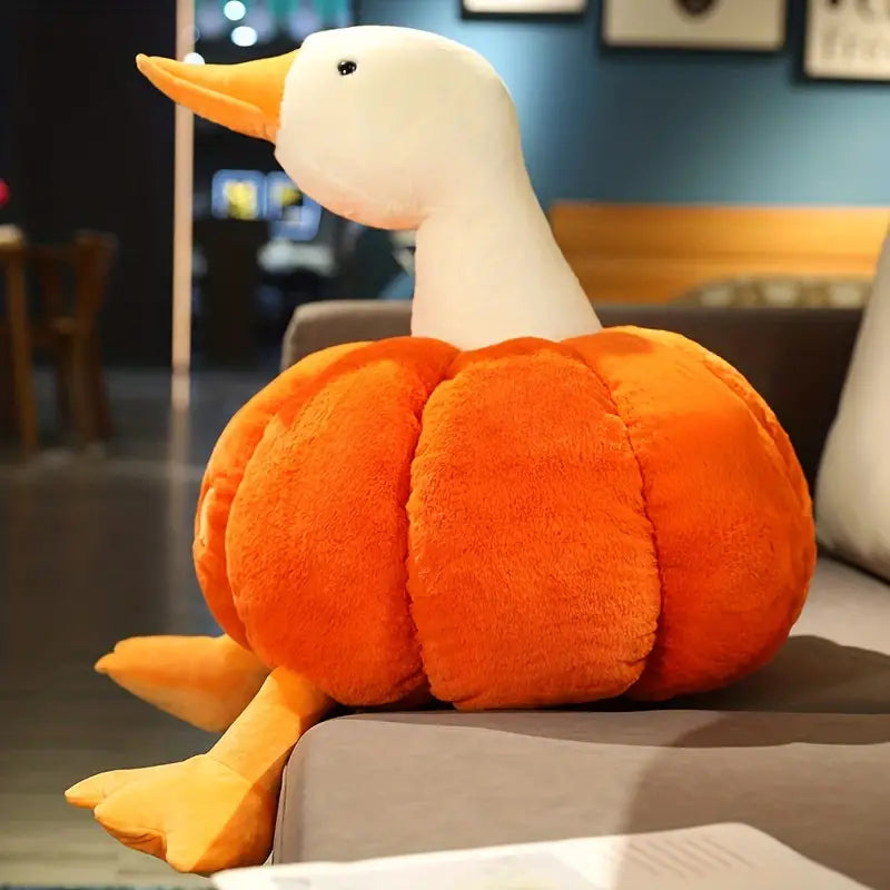 Fluffy Goose Pumpkin Plush