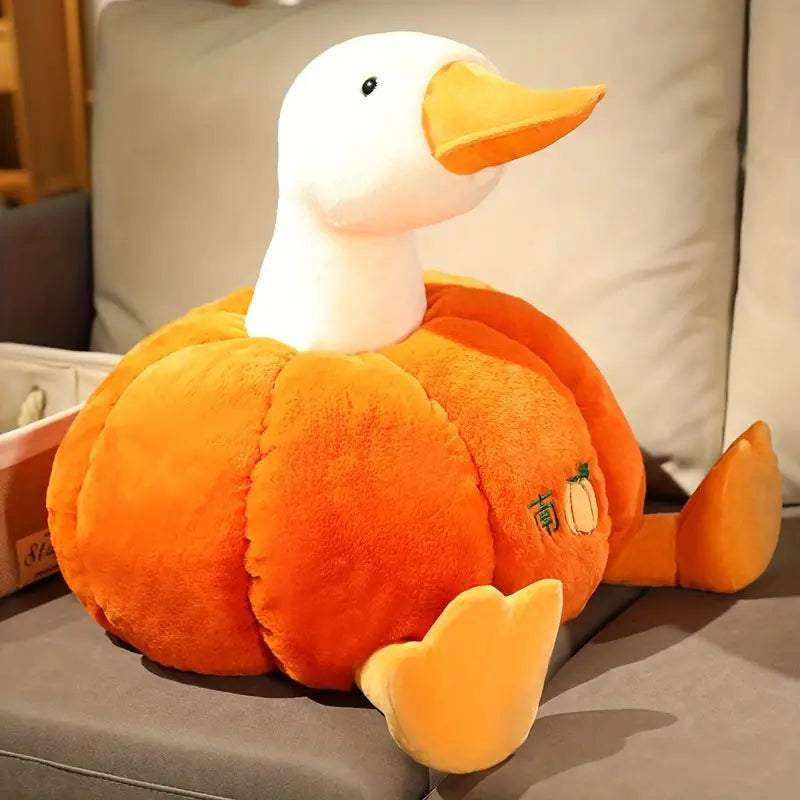 Fluffy Goose Pumpkin Plush