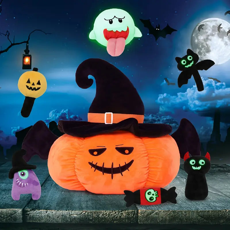 Stuffed Halloween Pumpkin Bat Plush