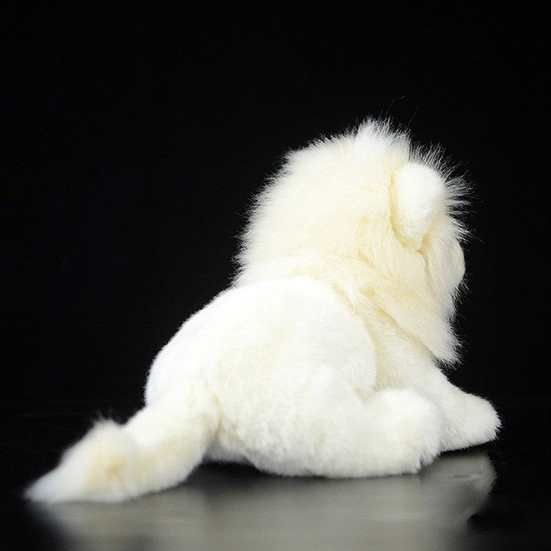 Realistic White Lion Plush