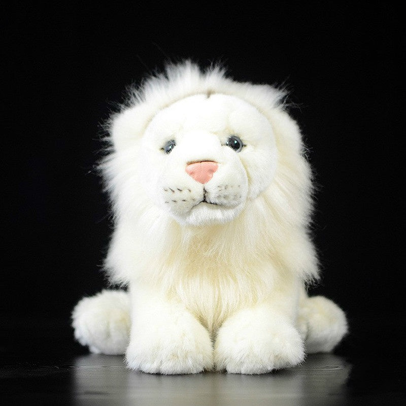 Realistic White Lion Plush