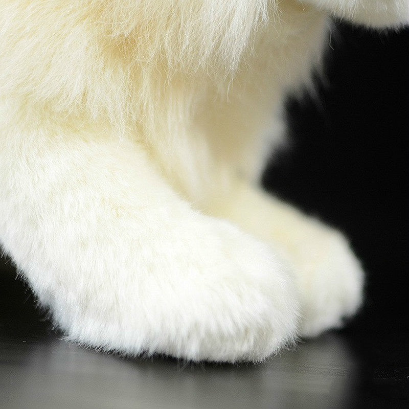 Realistic White Lion Plush