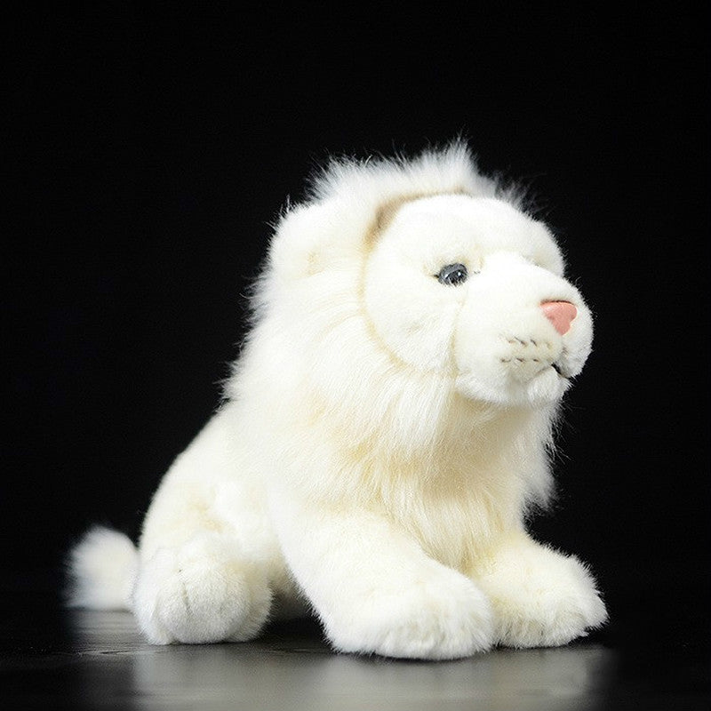 Realistic White Lion Plush