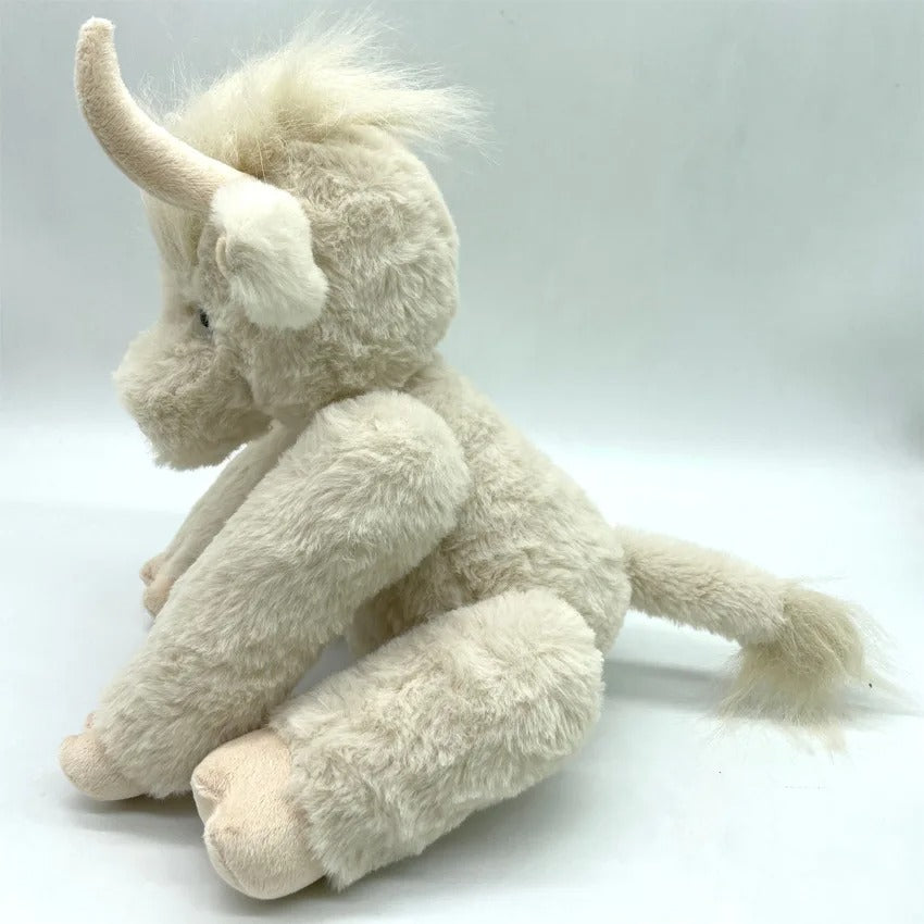 White Scottish Cow Stuffed Animal