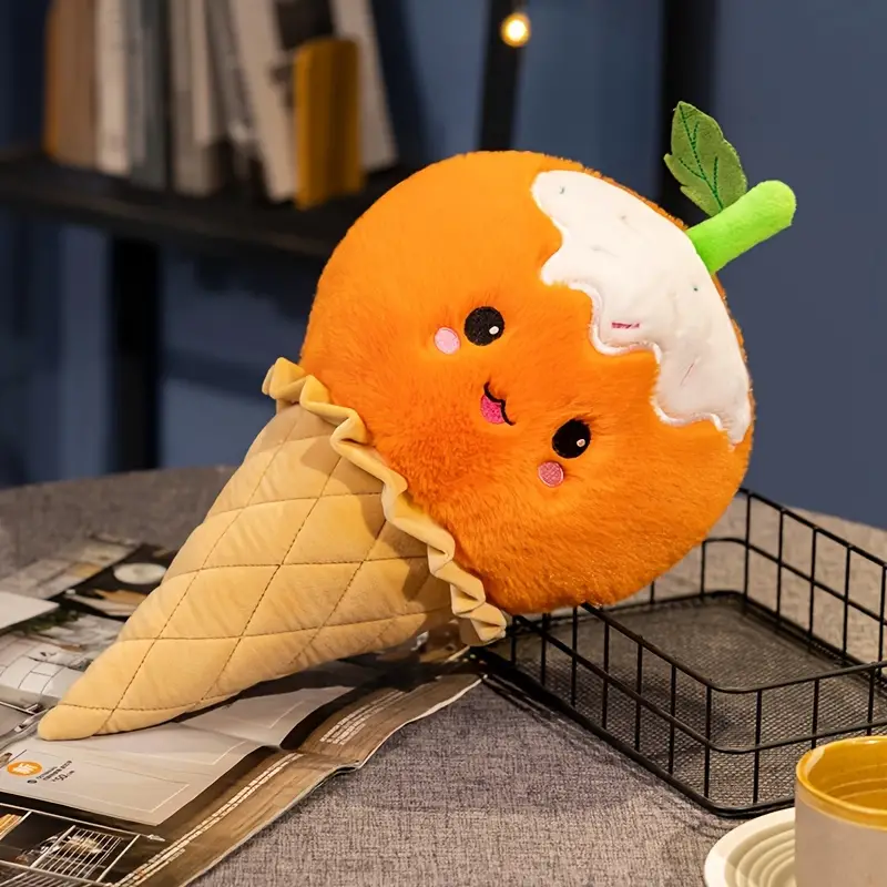 Adorable Fruit Ice Cream Cone Plush