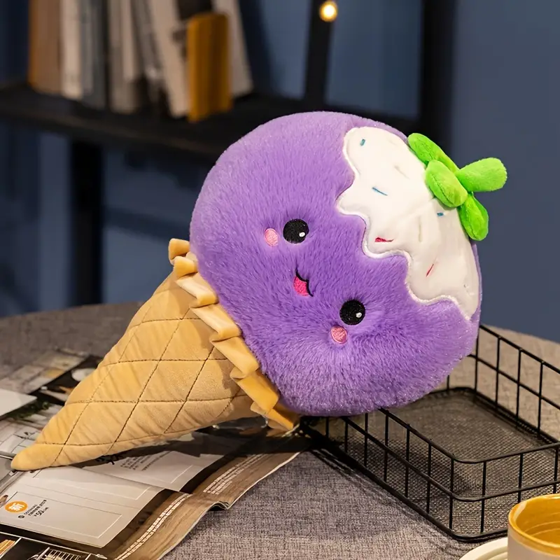 Adorable Fruit Ice Cream Cone Plush