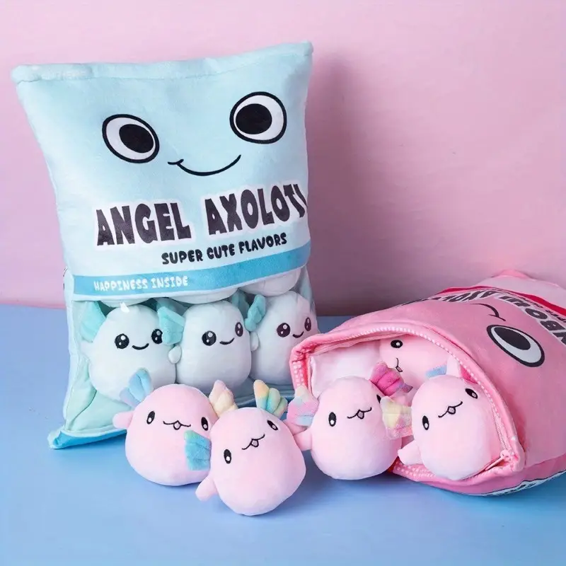 Axolotl Plushies Stuffed Bag