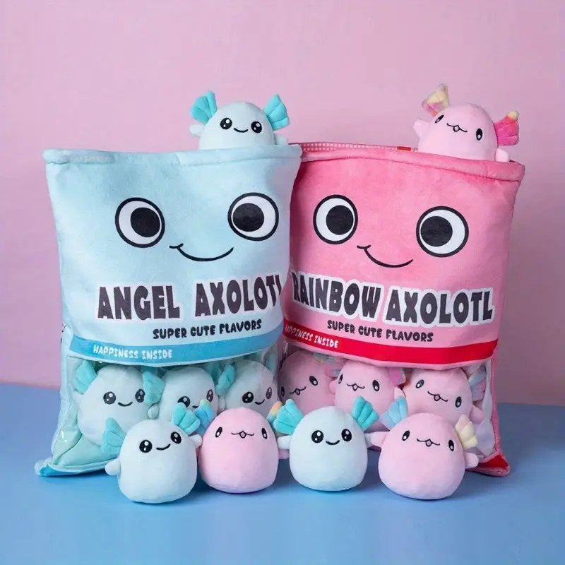 Axolotl Plushies Stuffed Bag