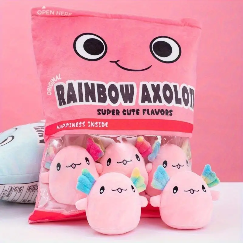 Axolotl Plushies Stuffed Bag