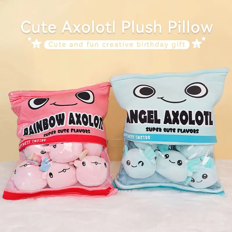 Axolotl Plushies Stuffed Bag