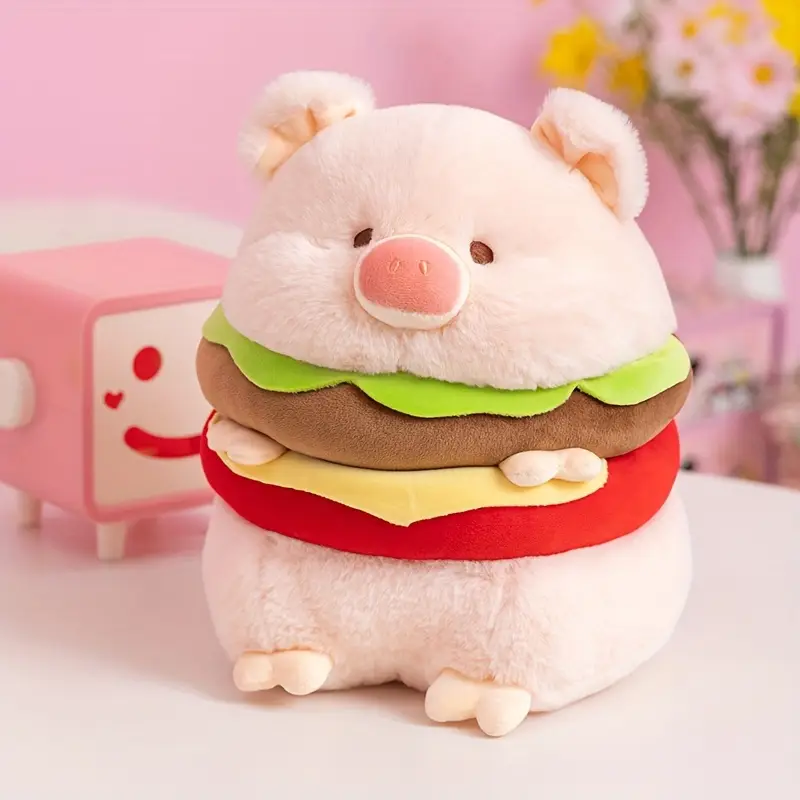 Fluffy Pig Burger Plush