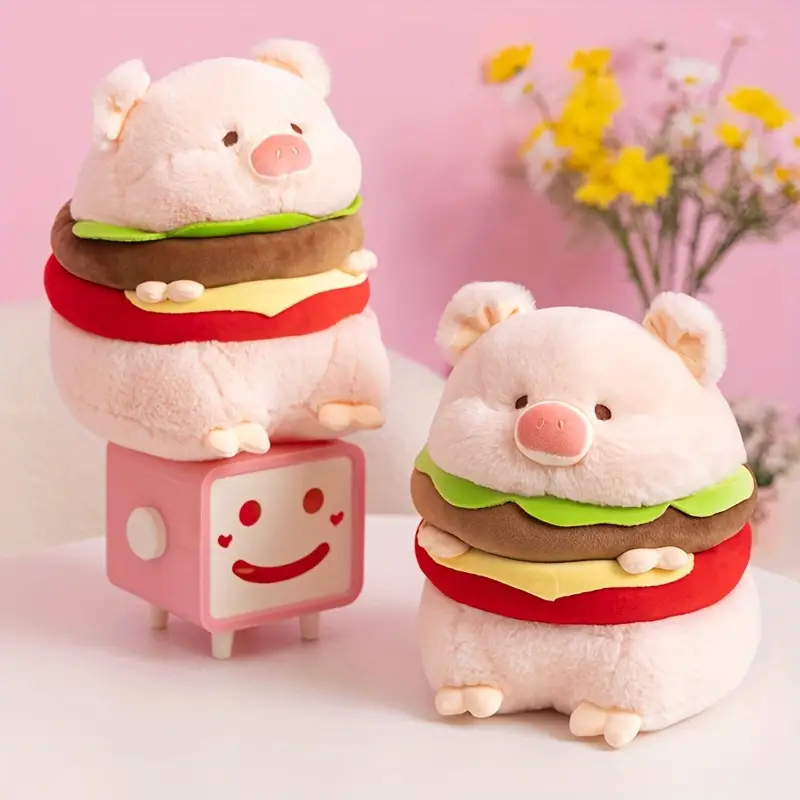 Fluffy Pig Burger Plush