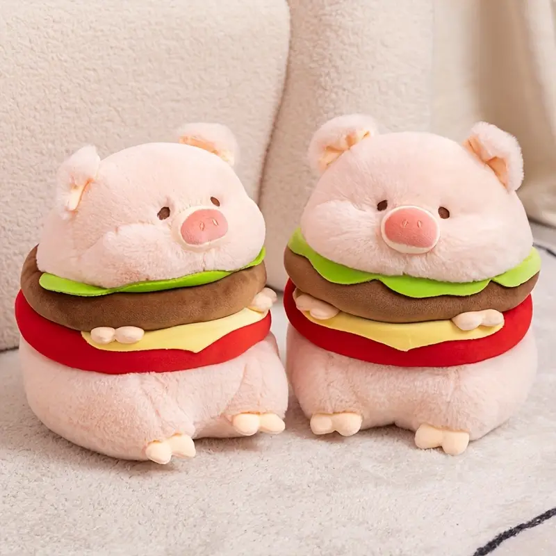 Fluffy Pig Burger Plush