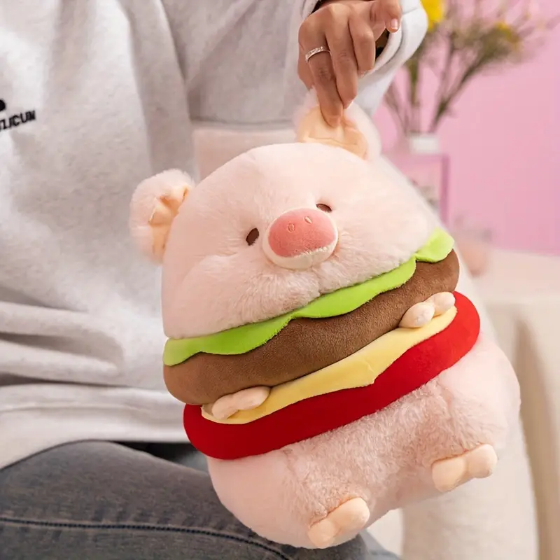 Fluffy Pig Burger Plush