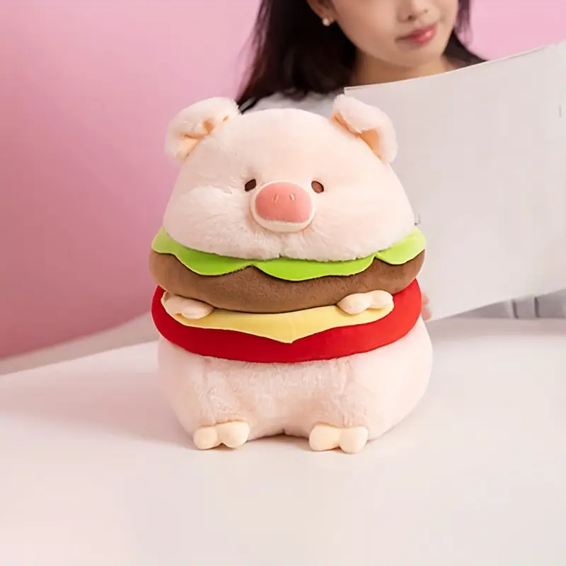 Fluffy Pig Burger Plush