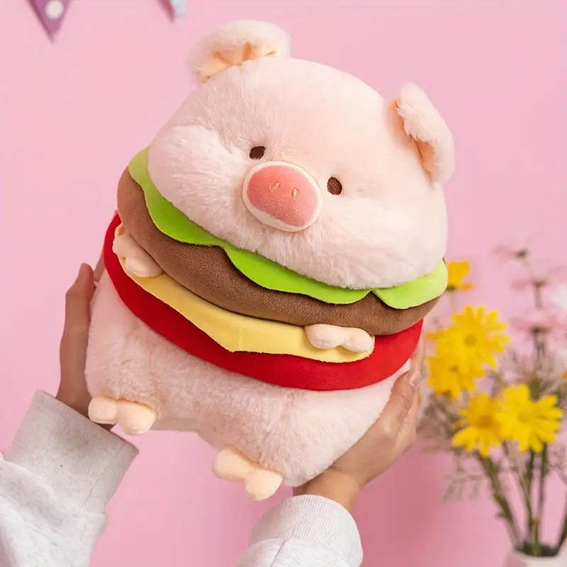 Fluffy Pig Burger Plush