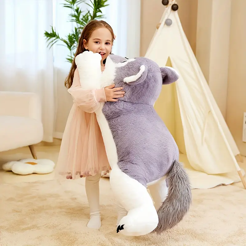 Giant Grey Wolf Plush
