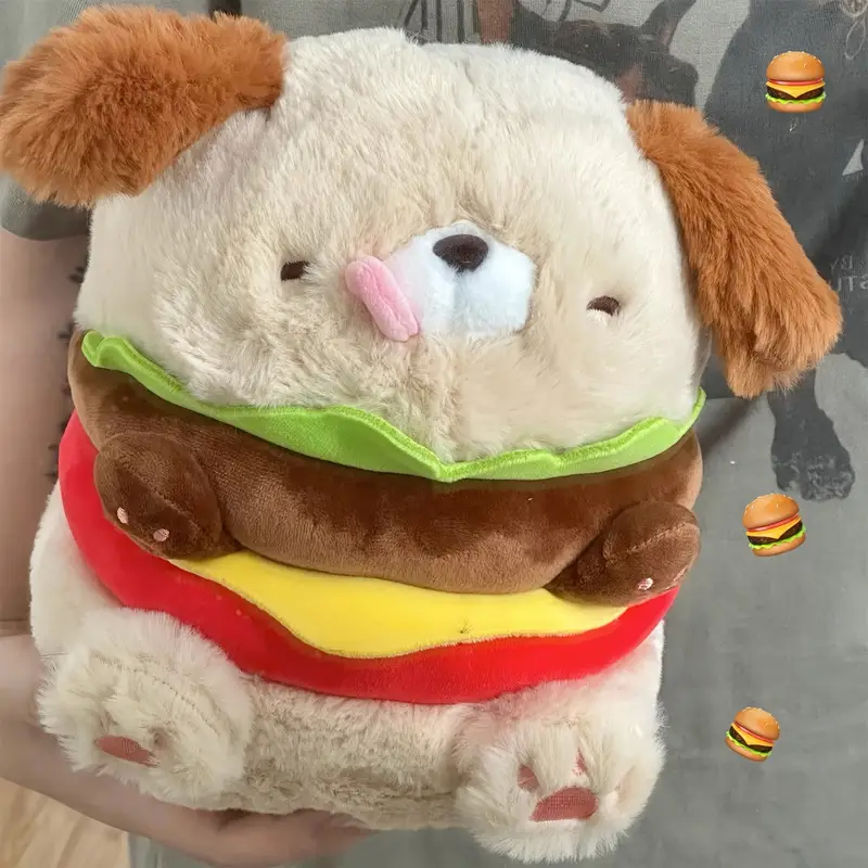 Fluffy Dog Burger Plush
