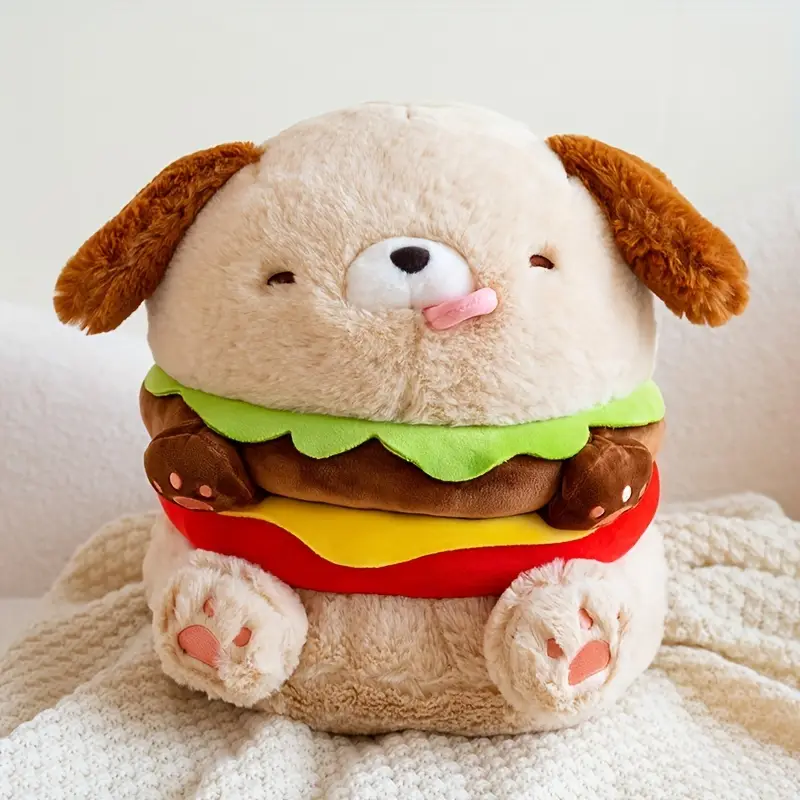 Fluffy Dog Burger Plush