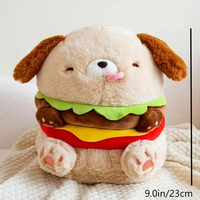 Fluffy Dog Burger Plush