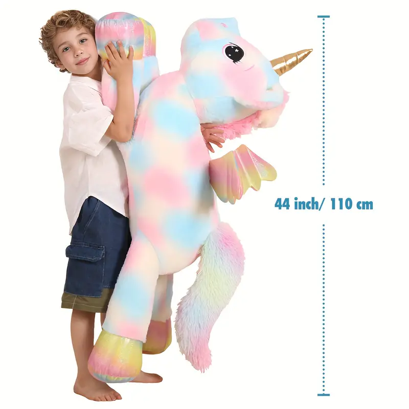 Fluffy Multicolor Unicorn Plush