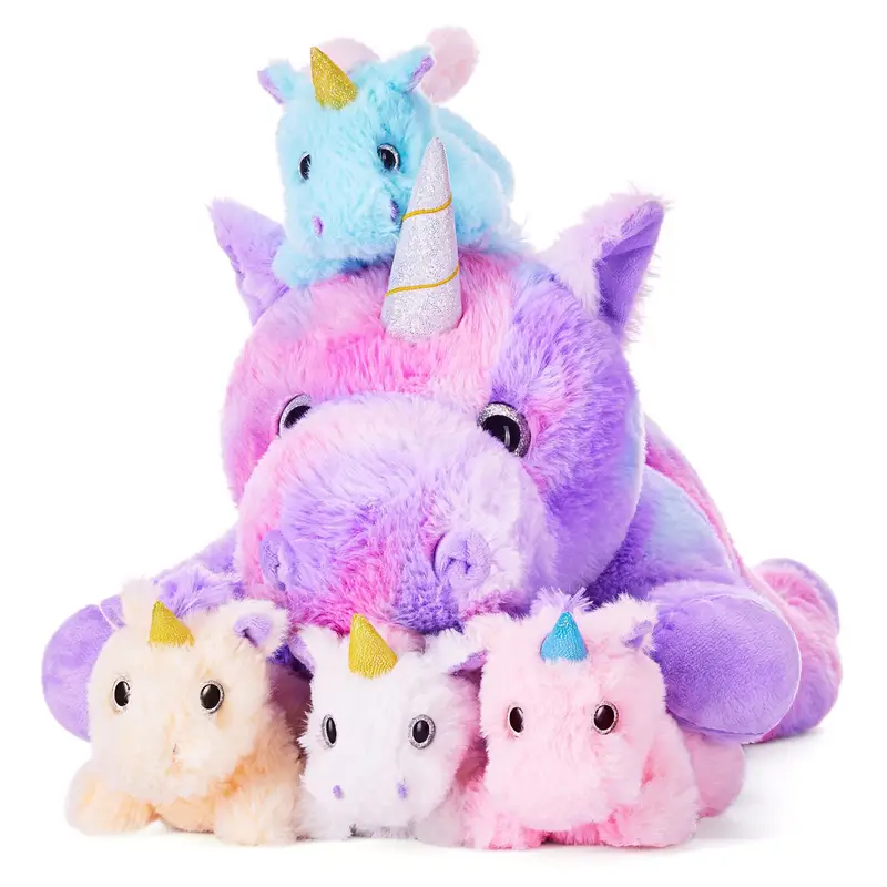 Fuzzy Stuffed Unicorn Plush