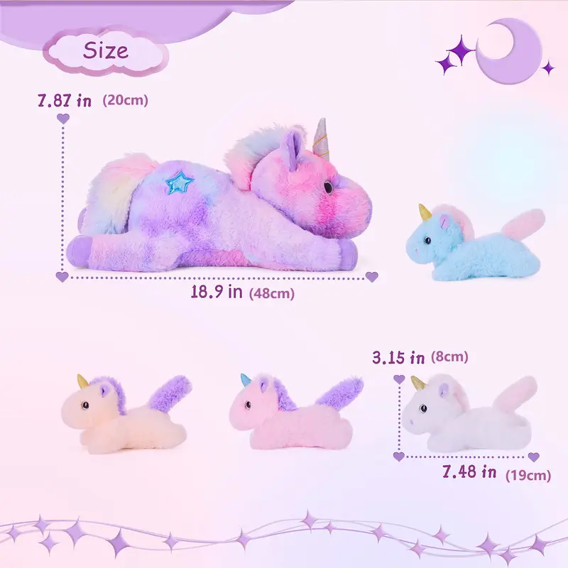 Fuzzy Stuffed Unicorn Plush