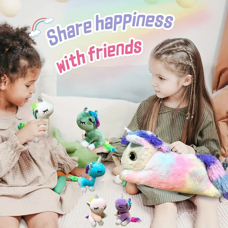 Cute Multicolor Stuffed Unicorn