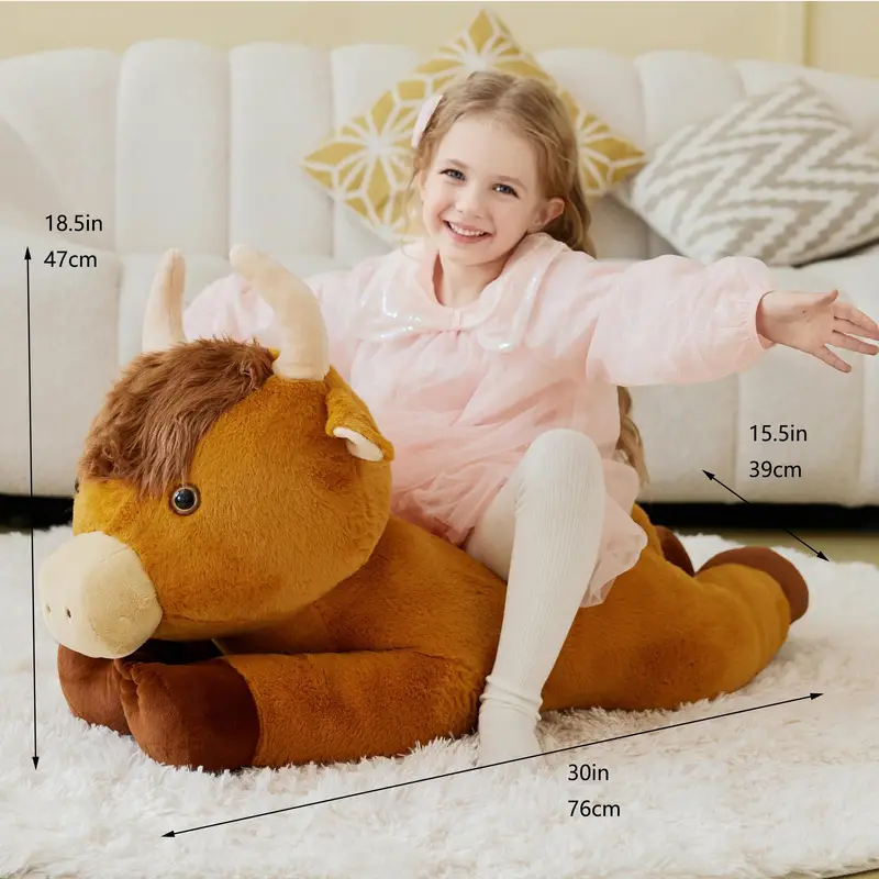 Jumbo Brown Highland Cow Plush