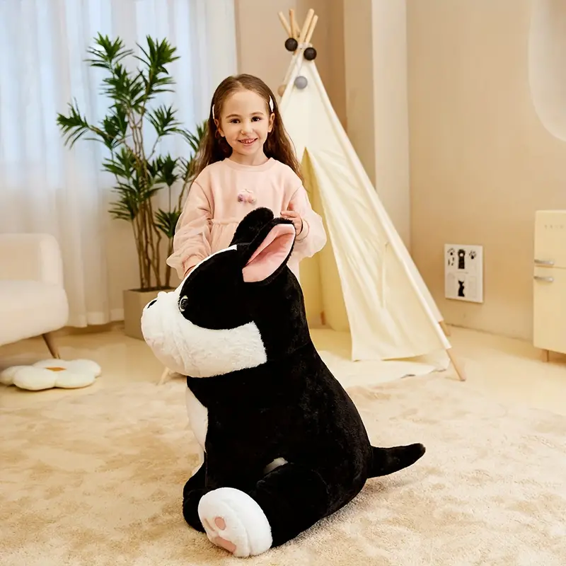 Black & White Bulldog Plush