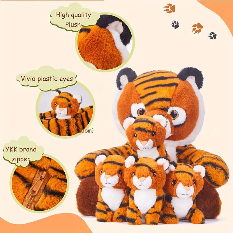 Fuzzy Stuffed Tiger Plush